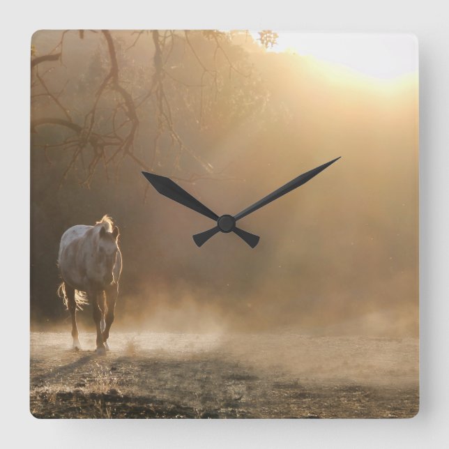 Beautiful Country Western Horse Clock (Front)