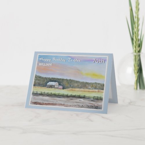 Beautiful Countryside Barn Personalized Card 