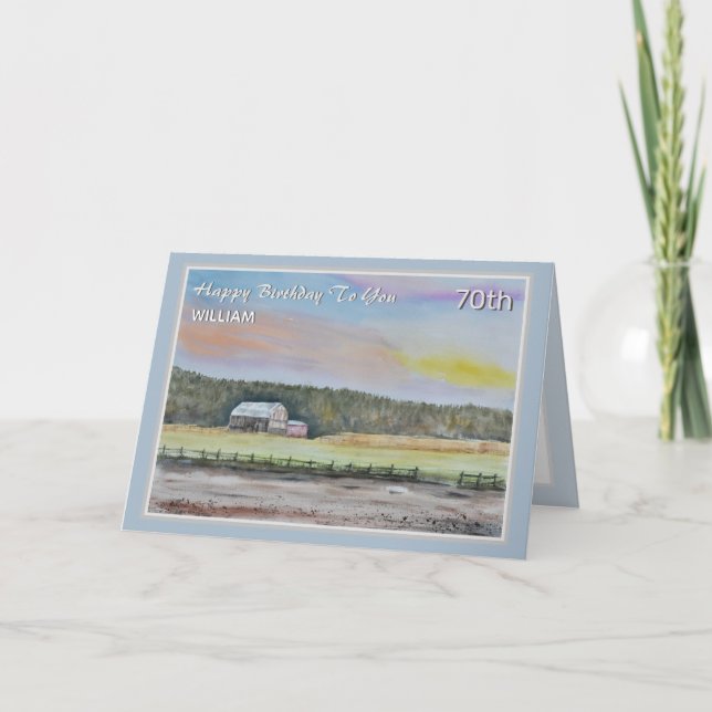 Beautiful Countryside Barn Personalized Card  (Front)