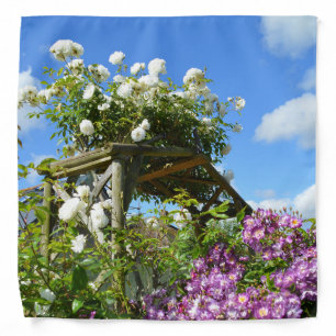 Beautiful countryside garden floral bandana