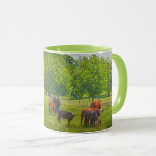 Beautiful Cow Cattle Pasture Farm Art Mug