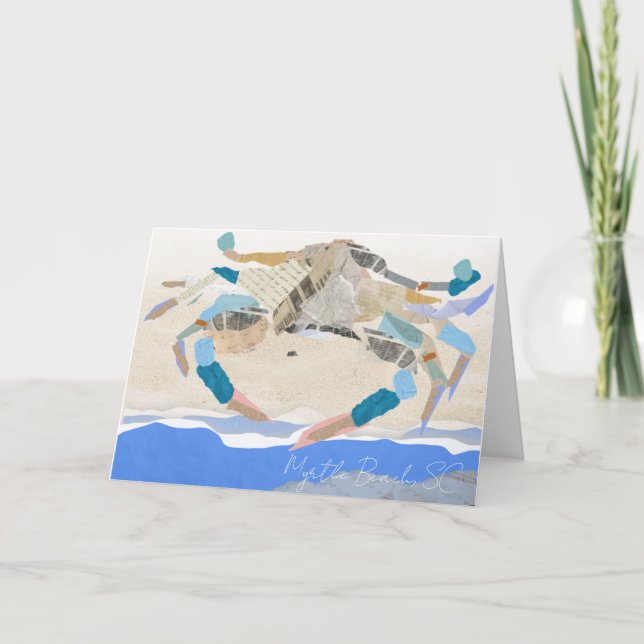 Beautiful Crab card that you can personalize (Front)