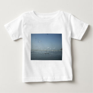 Beautiful Cranes Flying Over Water Nature's Ballet Baby T-Shirt