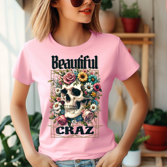 Beautiful Crazy Skull T-Shirt (Creator Uploaded)