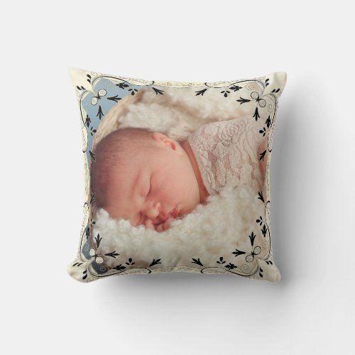 Beautiful Cream Colored Baby Photo Pillow