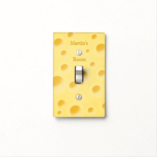 Beautiful Creamy Holey Swiss Cheese Personalized Light Switch Cover