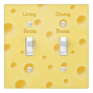 Beautiful Creamy Yellow Swiss Cheese Personalized Light Switch Cover