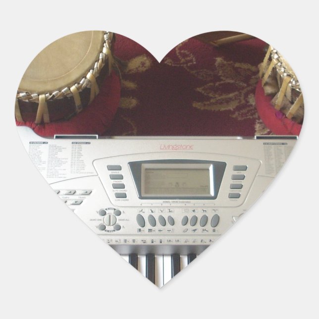 Beautiful Creative Corner: Musical Tapestry Heart Sticker (Front)