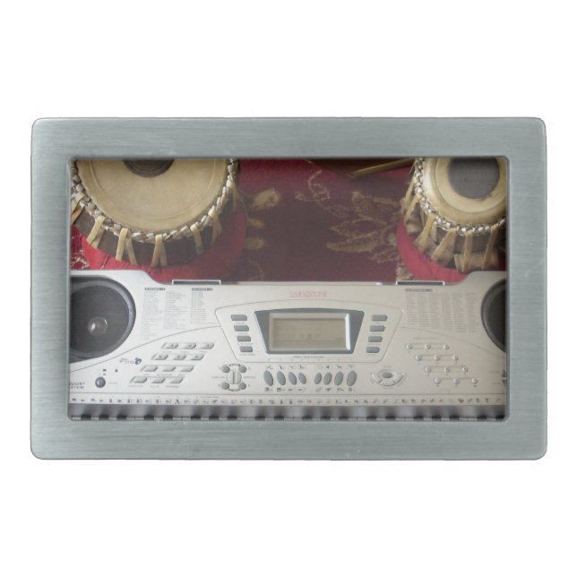 Beautiful Creative Corner: Musical Tapestry Rectangular Belt Buckle (Front)