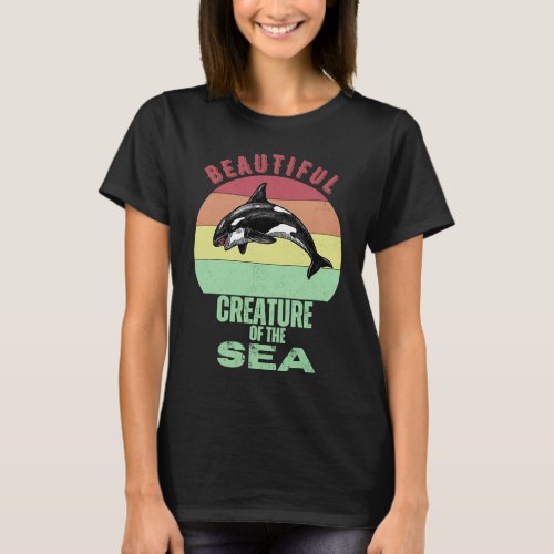 Beautiful Creature Of The Sea  Killer Orca Whale R T_Shirt