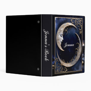 Beautiful Crescent Moon Mini Binder