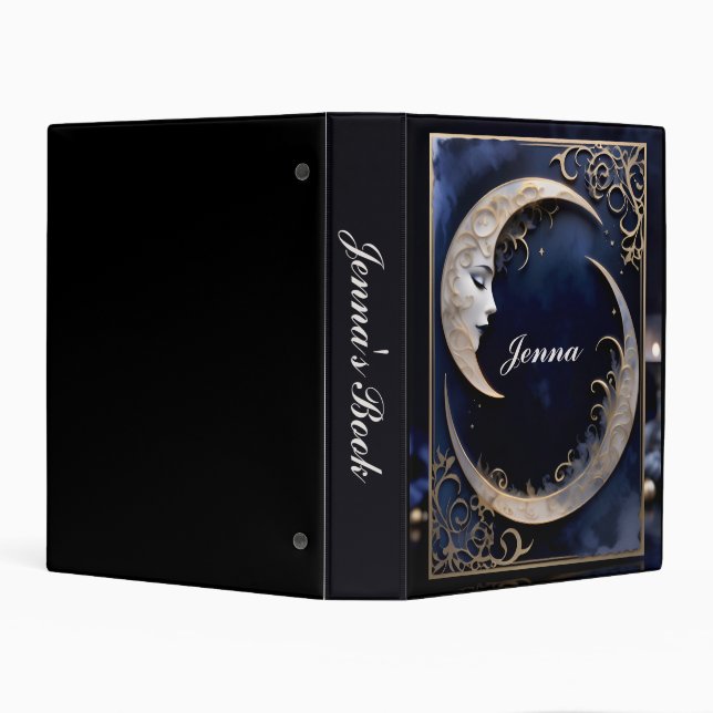 Beautiful Crescent Moon Mini Binder (Background)