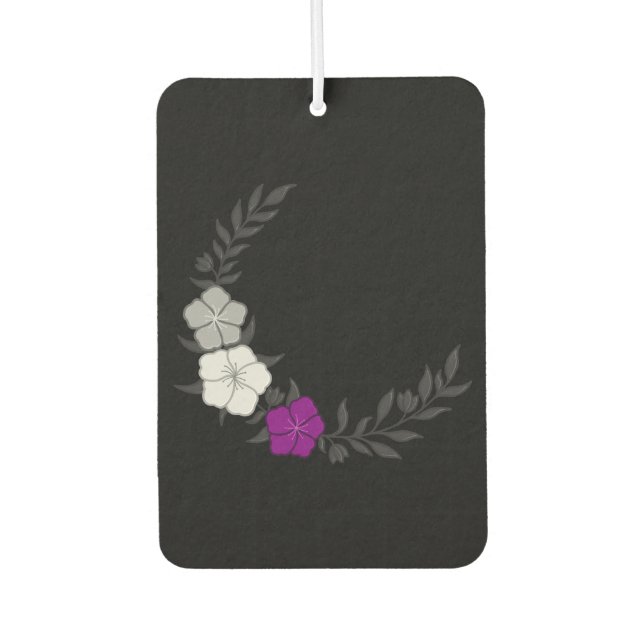 Beautiful Crescent of Subtle Asexual Flowers Air Freshener (Front)