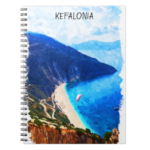 Beautiful Crete Greece Coastal View Artwork Notebook