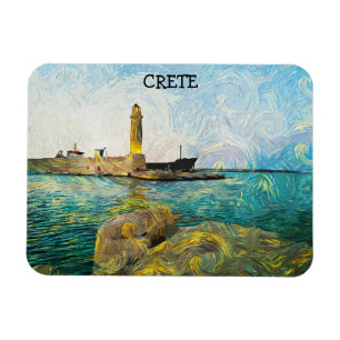 Beautiful Crete Greece Oil Paint Artwork Magnet