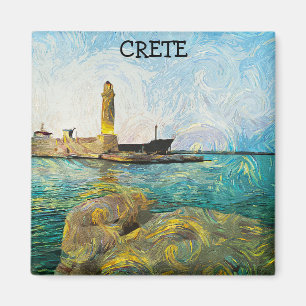 Beautiful Crete Greece Oil Paint Magnet