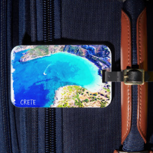 Beautiful Crete Greece Panorama View Luggage Tag