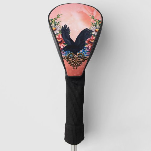 Beautiful crow golf head cover