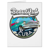 Beautiful Cuba retro logo. (Front)