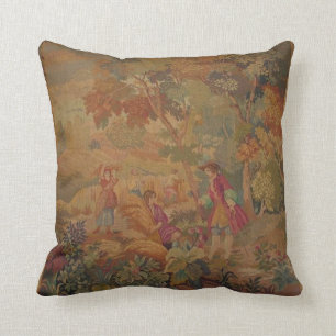 Beautiful cushion with antique tapestry design