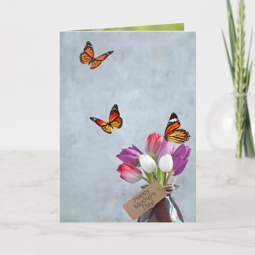 Beautiful Custom Butterfly Mothers Day Card