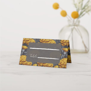 Beautiful Custom Carnation Garden Fall Wedding Place Card