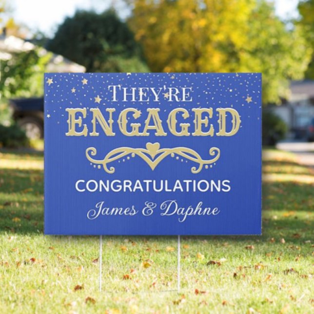 Beautiful CUSTOM engagement yard Sign (Creator Uploaded)