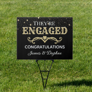 Beautiful CUSTOM engagement yard Sign