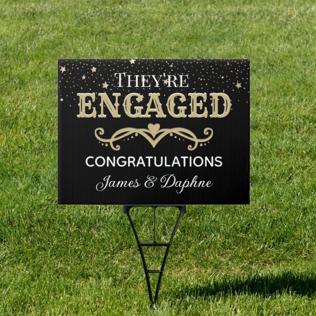 Beautiful CUSTOM engagement yard Sign (Insitu)