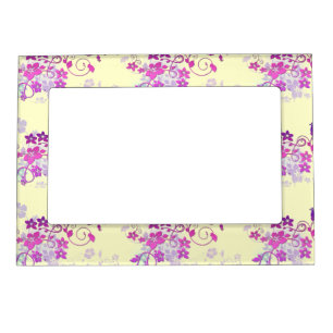 Beautiful Custom Floral Design Magnetic Frame