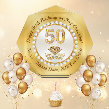 Beautiful Custom  Gifts For 50th Birthday Woman by LittleLindaPinda at Zazzle