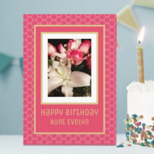 Beautiful, Custom Happy Birthday Aunt card