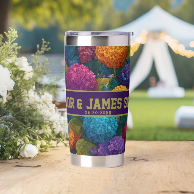 Beautiful Custom Hydrangeas Tumbler For Family (Wedding)