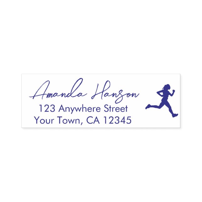 Beautiful Custom Name Return Address Runner Self-inking Stamp (Design)