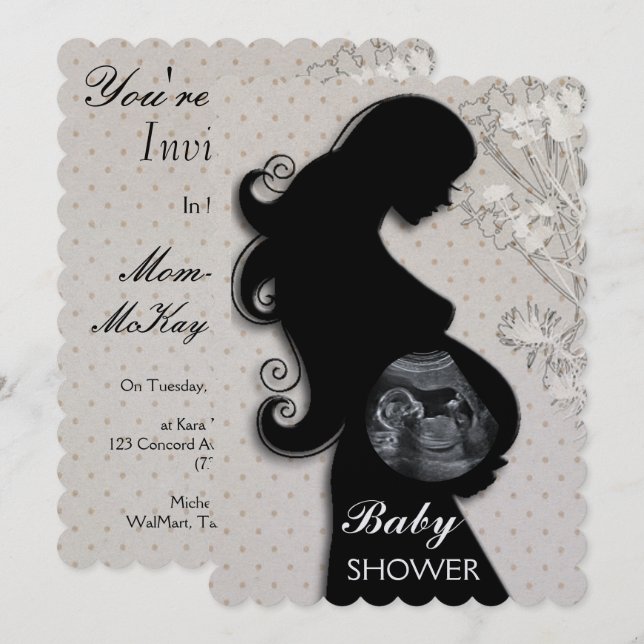 Beautiful Customizable BABY SHOWER INVITATION (Front/Back)