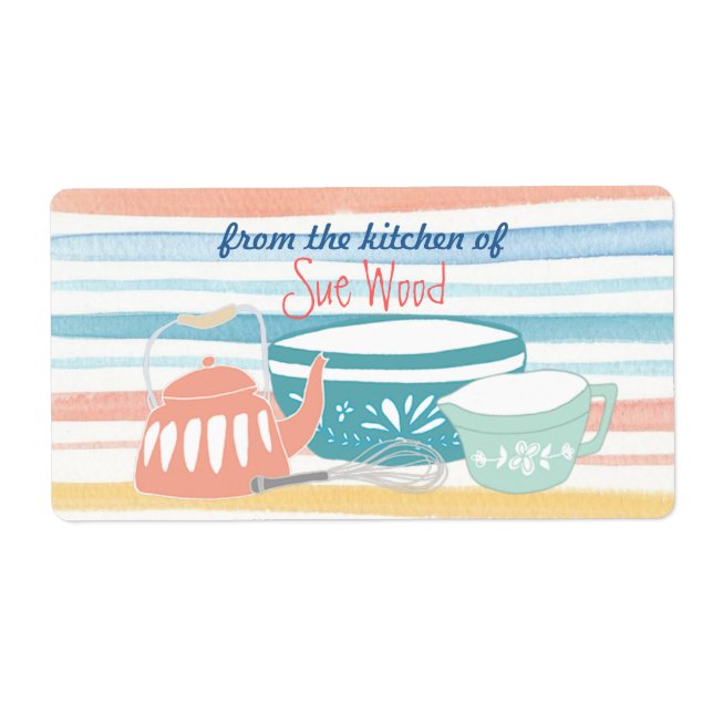 Beautiful Customized Cooking and Baking Labels (Front)