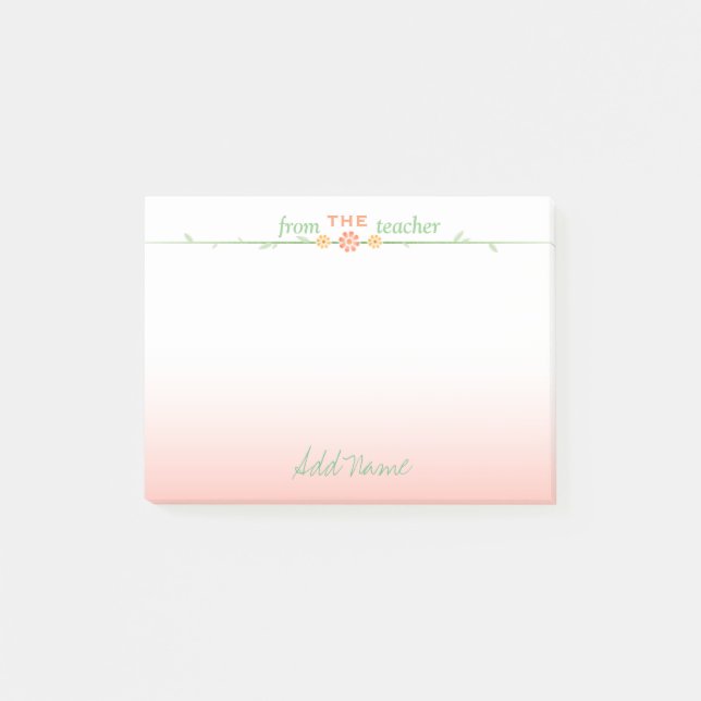 Beautiful Customized Teacher Notes (Front)