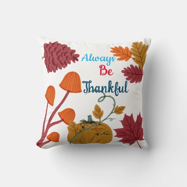 Beautiful Customized Thanksgiving Theme  Throw Pillow (Front)