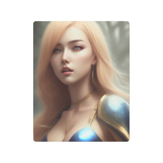 Beautiful Cute Asian Girl Metal wall art