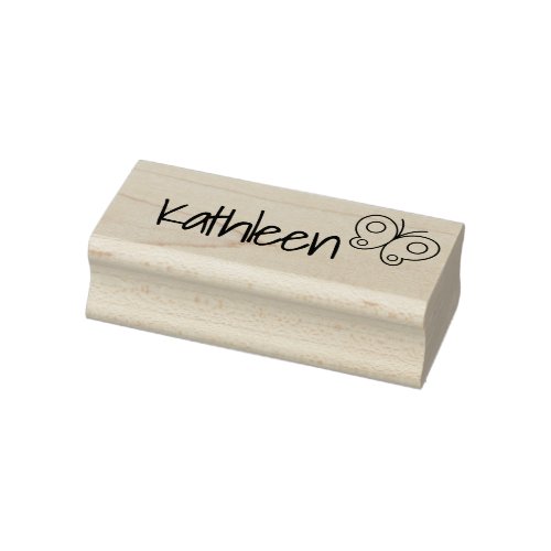 Beautiful Cute Butterfly Signature Name Custom Rubber Stamp