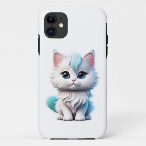 Beautiful cute cat design for print 6500 on 6500 iPhone 11 case