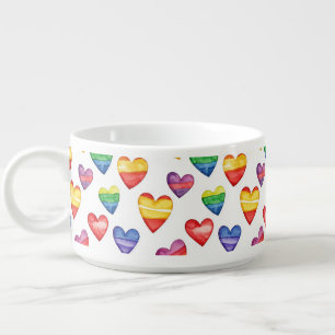 beautiful cute design with hearts multicolor  bowl