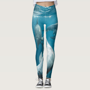 Beautiful Cute Dolphins Leggings