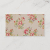 Beautiful cute elegant girly vintage flowers bow business card (Back)