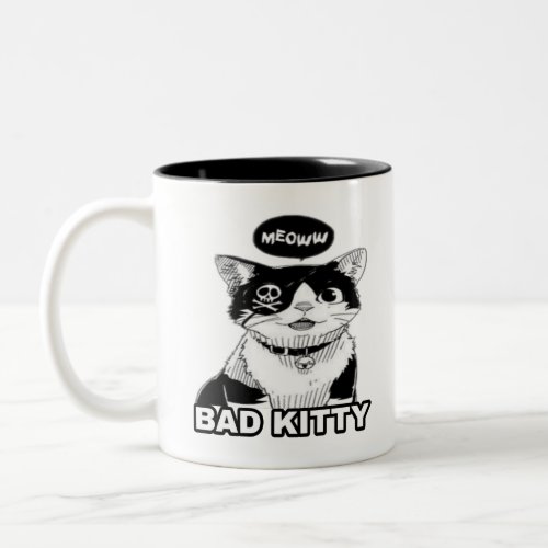 Beautiful cute funny cool cat 1 Two_Tone coffee mug