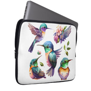 Beautiful & Cute Hummingbirds for Bird Lovers on Laptop Sleeve