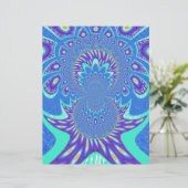Beautiful cyan blue kaleidoscope vector art design (Standing Front)