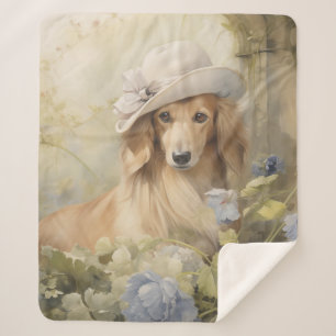Beautiful Dachshund – Graceful & Loving Sherpa Blanket