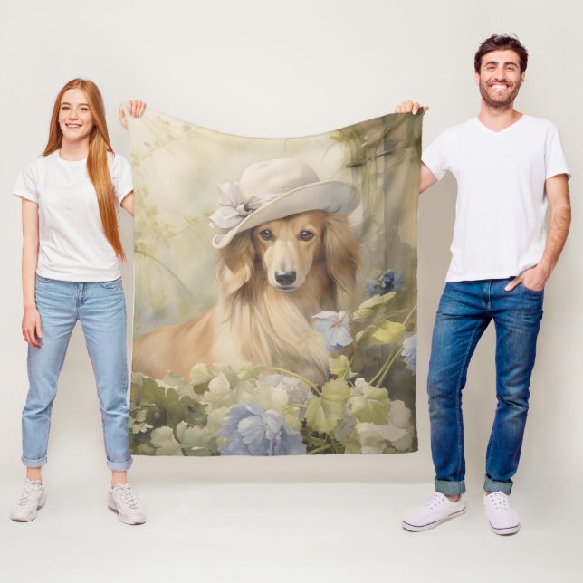 Beautiful Dachshund – Sweet & Devoted Fleece Blanket (In Situ)
