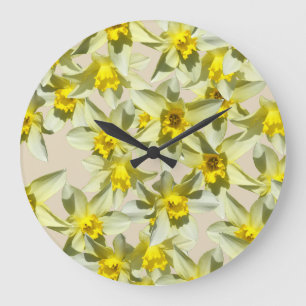 Beautiful Daffodils Flowers  Wall Clock
